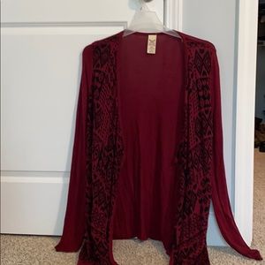 Garnet and black cardigan